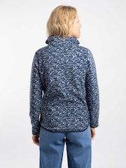 Weird Fish Blue Rochelle Full Zip Printed Micro Fleece - Image 2 of 6