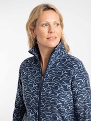 Weird Fish Blue Rochelle Full Zip Printed Micro Fleece - Image 4 of 6
