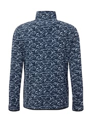 Weird Fish Blue Rochelle Full Zip Printed Micro Fleece - Image 6 of 6