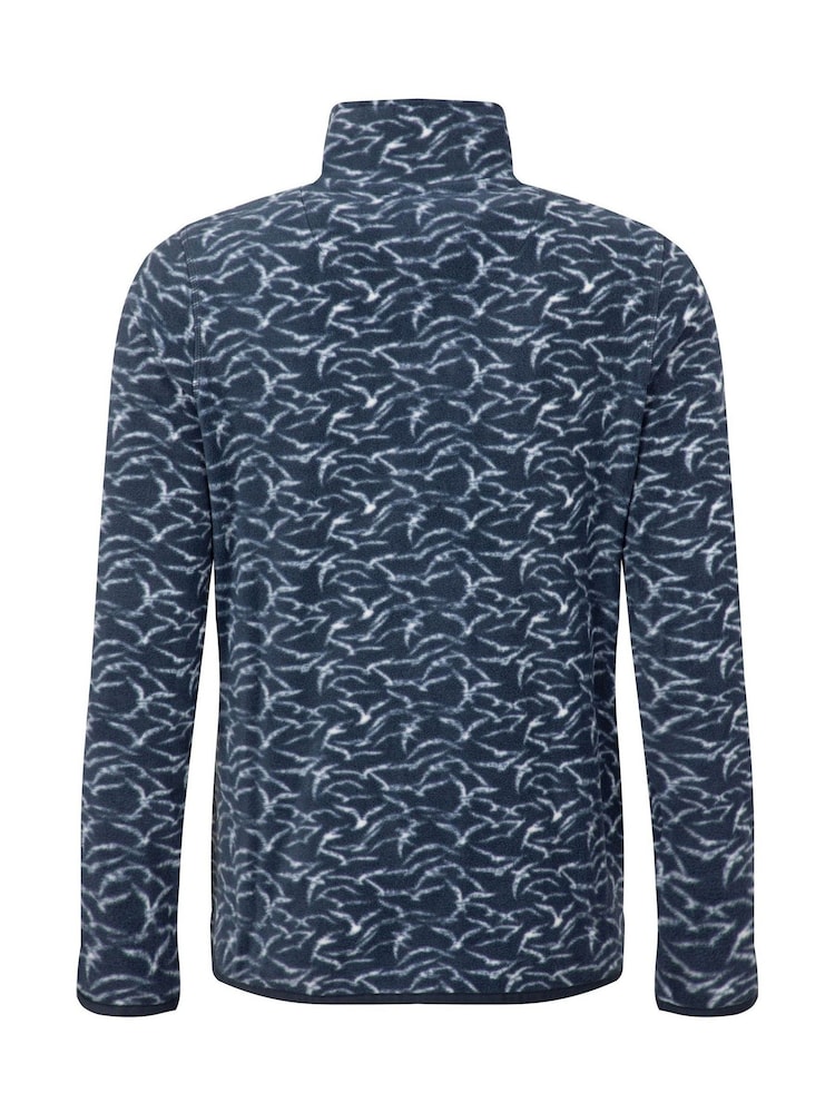 Weird Fish Blue Rochelle Full Zip Printed Micro Fleece - Image 6 of 6