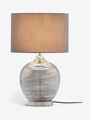 Smoke Grey Drizzle Table Large Lamp - Image 4 of 7