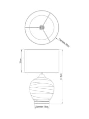 Smoke Grey Drizzle Table Large Lamp - Image 5 of 7