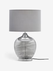 Smoke Grey Drizzle Table Large Lamp - Image 6 of 7
