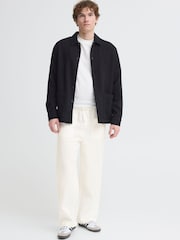 Casual Friday White Engo Drawstring Waist Linen Trousers - Image 1 of 5