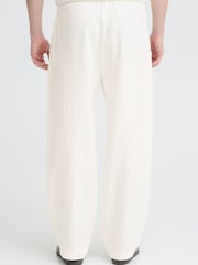 Casual Friday White Engo Drawstring Waist Linen Trousers - Image 2 of 5