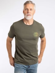 Weird Fish Green Angling Trust Back Print Graphic T-Shirt - Image 1 of 8