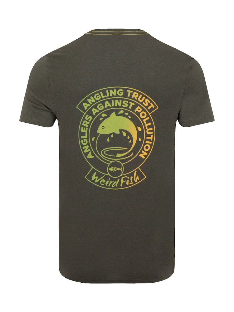 Weird Fish Green Angling Trust Back Print Graphic T-Shirt - Image 8 of 8