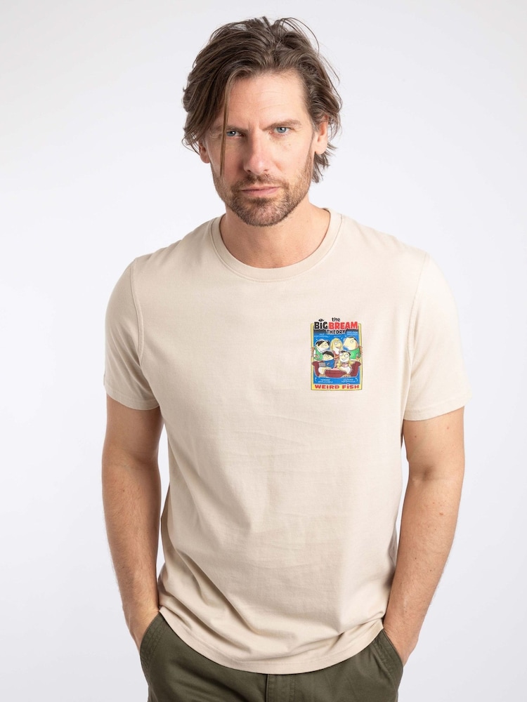 Weird Fish Cream Big Bream Theory Back Print Artist T-Shirt - Image 2 of 6