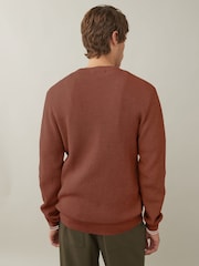 Fred Perry 100% Cotton Waffle Stitch Knitted Jumper - Image 2 of 5