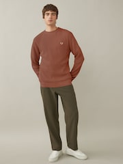 Fred Perry 100% Cotton Waffle Stitch Knitted Jumper - Image 3 of 5