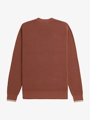 Fred Perry 100% Cotton Waffle Stitch Knitted Jumper - Image 5 of 5