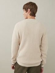 Fred Perry 100% Cotton Waffle Stitch Knitted Jumper - Image 2 of 5
