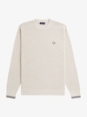 Fred Perry 100% Cotton Waffle Stitch Knitted Jumper - Image 4 of 5
