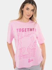 Character Pink Together We Shine Ladies Barbie T-Shirt - Image 1 of 5