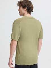 Casual Friday Green Sona Short Sleeve Relaxed Knit Polo Shirt - Image 2 of 5
