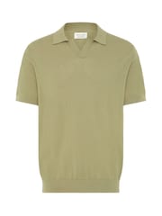 Casual Friday Green Sona Short Sleeve Relaxed Knit Polo Shirt - Image 5 of 5