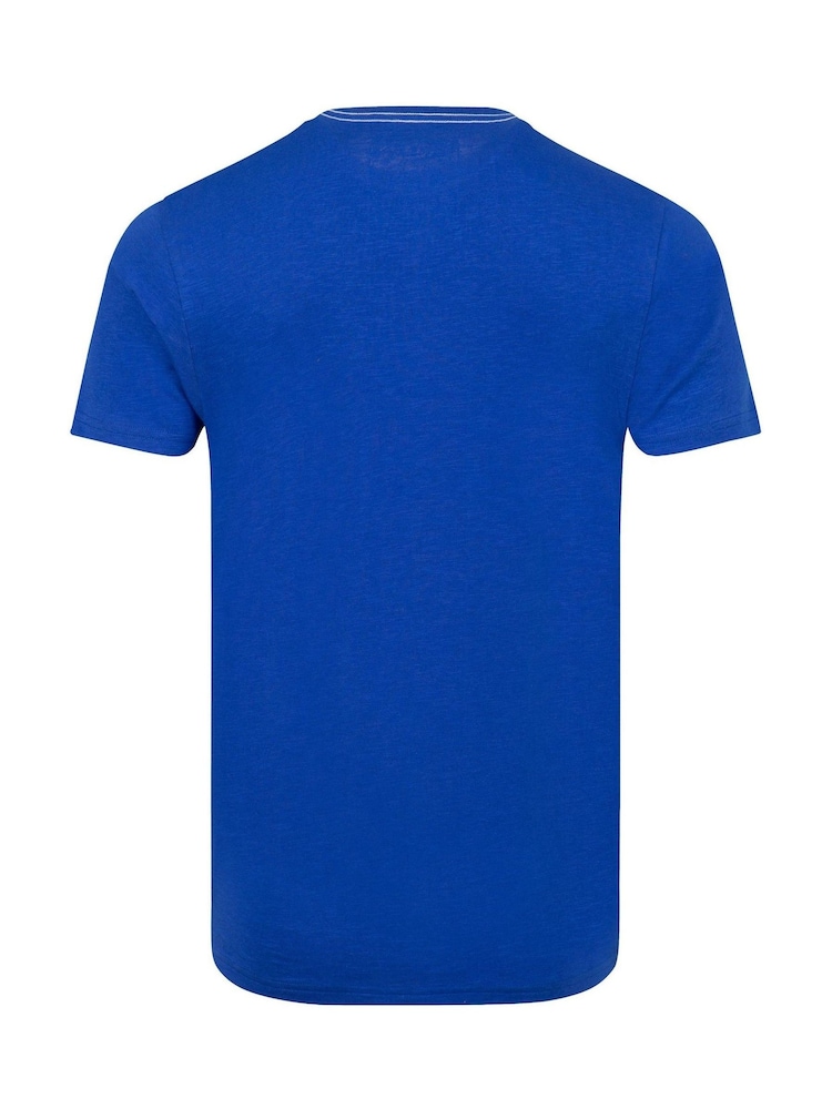 Weird Fish Bright Blue Cast Off Front Print Graphic T-Shirt - Image 6 of 6