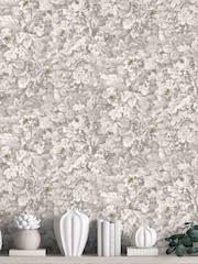 Woodchip & Magnolia Natural Busy Bee Wallpaper - Image 1 of 4
