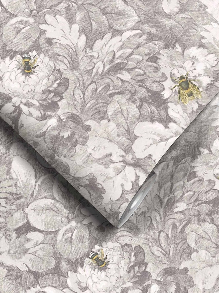 Woodchip & Magnolia Natural Busy Bee Wallpaper - Image 2 of 4