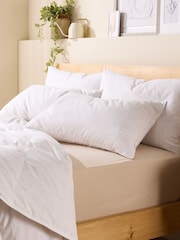 Snuggledown Pair of Duck Feather and Down 100% Cotton Pillows - Image 1 of 9