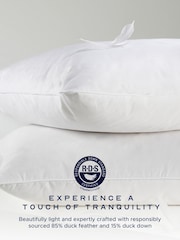 Snuggledown Pair of Duck Feather and Down 100% Cotton Pillows - Image 4 of 9