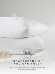 Snuggledown Pair of Duck Feather and Down 100% Cotton Pillows - Image 5 of 9