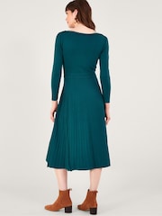 Monsoon Blue Slash Neck Dress - Image 2 of 5
