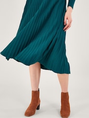 Monsoon Blue Slash Neck Dress - Image 3 of 5