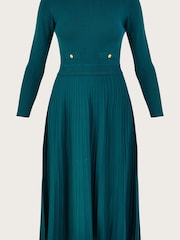 Monsoon Blue Slash Neck Dress - Image 5 of 5