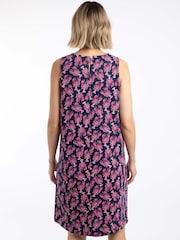 Weird Fish Blue Adenea Printed Jersey Shift Dress - Image 2 of 7