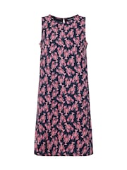 Weird Fish Blue Adenea Printed Jersey Shift Dress - Image 6 of 7