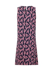 Weird Fish Blue Adenea Printed Jersey Shift Dress - Image 7 of 7
