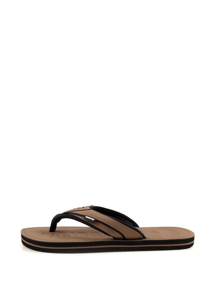 Weird Fish Brown Foster Flip Flops - Image 4 of 4