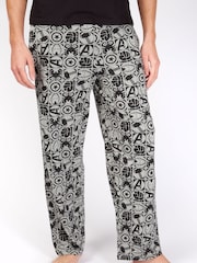 Character Black Marvel Lounge 100% Cotton Joggers - Image 3 of 4