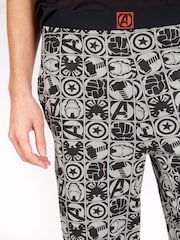 Character Black Marvel Lounge 100% Cotton Joggers - Image 4 of 4