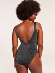 Black Victoria's Secret Black Tummy Control Plunge Swimsuit - Image 3 of 5