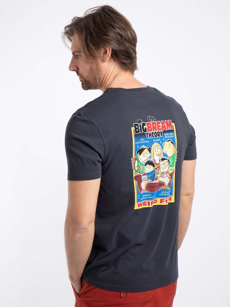 Weird Fish Blue Big Bream Theory Back Print Artist T-Shirt - Image 1 of 6