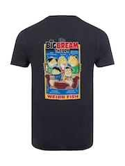 Weird Fish Blue Big Bream Theory Back Print Artist T-Shirt - Image 6 of 6