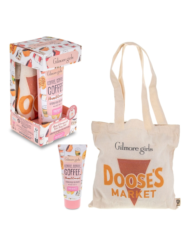 Mad Beauty x Gilmore Hand Cream and Tote Bag - Image 1 of 6 Mad Beauty x Gilmore Hand Cream and Tote Bag - Image 1 of 6