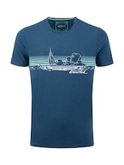 Weird Fish Blue Nautical Sky Front Print Graphic T-Shirt - Image 5 of 6