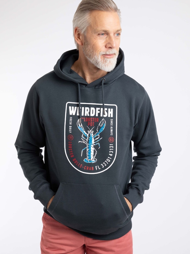 Weird Fish Mckay Front Print Hoodie Sweatshirt - Imagen 1 de 7