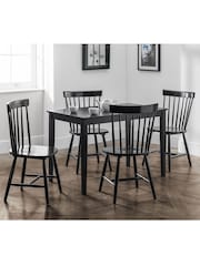 Julian Bowen Set of 2 Black Torino Dining Chairs - Image 1 of 3