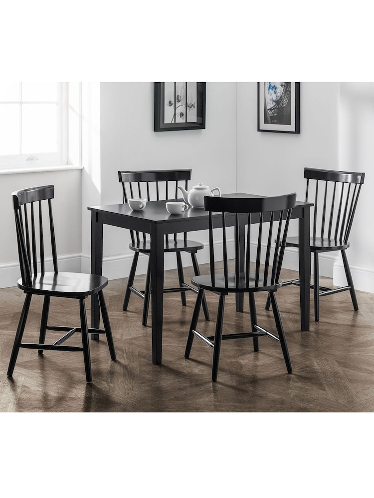Julian Bowen Set of 2 Black Torino Dining Chairs - Image 1 of 3
