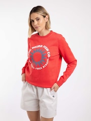 Weird Fish Pink Aurora Graphic Crew Neck Sweatshirt - Image 1 of 6