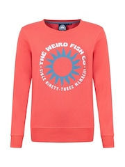 Weird Fish Pink Aurora Graphic Crew Neck Sweatshirt - Image 5 of 6