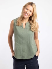 Weird Fish Green Maude Broidery Vest - Image 1 of 6