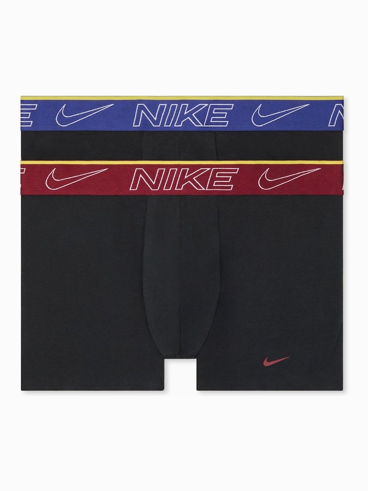 Nike Black Elite Cotton Stretch Boxer Trunks 2 Pack - Image 1 of 4 Nike Black Elite Cotton Stretch Boxer Trunks 2 Pack - Image 1 of 4
