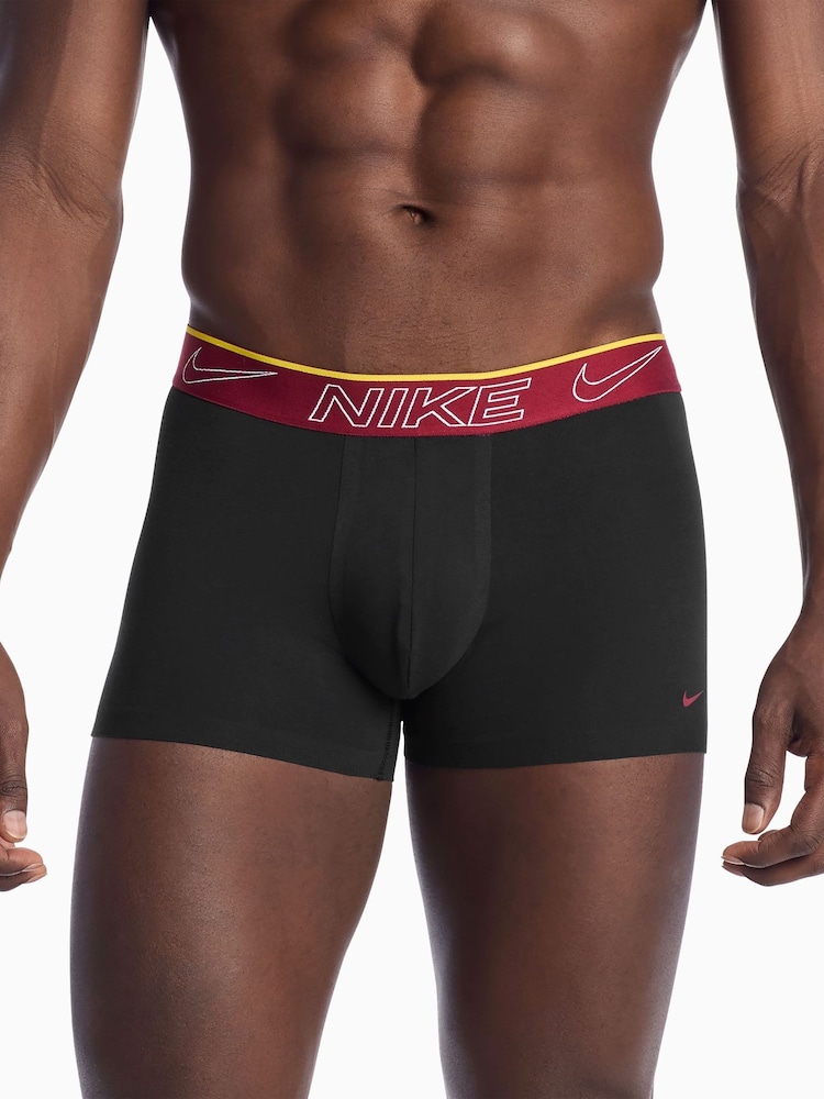 Nike Black Elite Cotton Stretch Boxer Trunks 2 Pack - Image 2 of 4 Nike Black Elite Cotton Stretch Boxer Trunks 2 Pack - Image 2 of 4