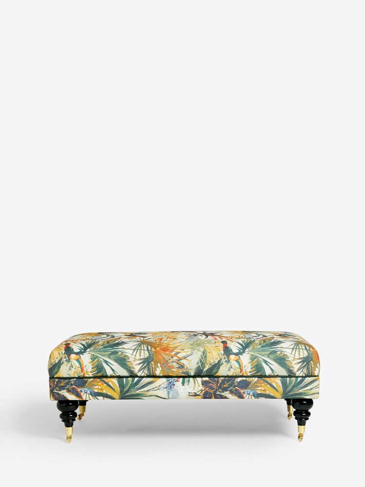 Clarke & Clarke Toucan Antique Multi Marcella Footstool - Image 2 of 4