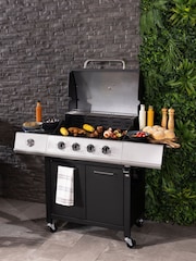 Charles Bentley Black 5 Burner Premium Gas BBQ - Image 1 of 6